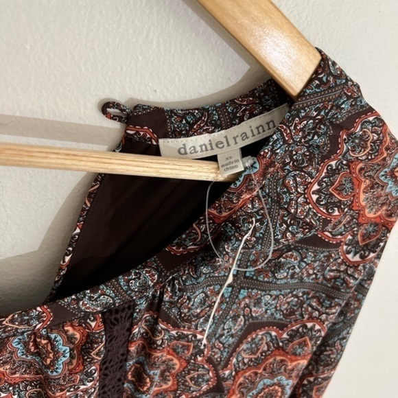 ⭐️⭐️Daniel Rainn Boho Drop Waist Crochet Accent Dress, NWT, Size Medium, - Picture 13 of 16